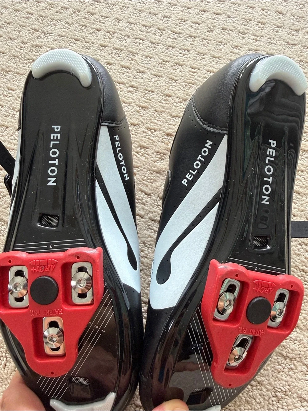 Peloton womens Black & red Velcro Cycling Shoes
